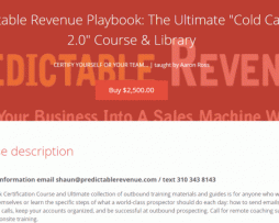 Aaron Ross – Predictable Revenue: The Ultimate “Cold Calling 2.0″ Course & Library